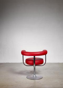 Esko Pajamies Esko Pajamies metal and red leather desk chair for Lepo Finland 1960s - 877652