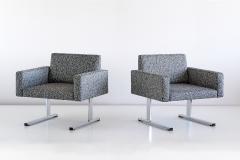 Esko Pajamies Pair of Esko Pajamies Lounge Chairs in Raf Simons Fabric Merva Finland 1960s - 1555568