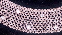 Estate Art Deco Style 18 Karat White Gold and Diamond Mesh Necklace - 2695771