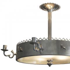 Estrid Ericson Art Deco nickel Plated chandelier by Estrid Ericson and Anna Petrus - 1276198