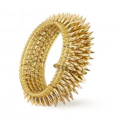 Estyn Hulbert Estyn Hulbert Five Row Shiny Gold Flexible Bullet Cuff - 4812094