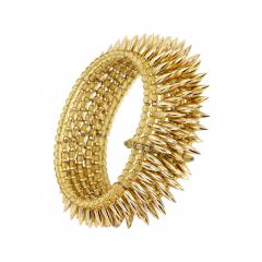 Estyn Hulbert Estyn Hulbert Five Row Shiny Gold Flexible Bullet Cuff - 4812102