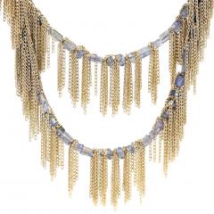 Estyn Hulbert Estyn Hulbert Labradorite Gold Fringe Long Flapper Necklace - 4749252