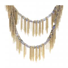 Estyn Hulbert Estyn Hulbert Labradorite Gold Fringe Long Flapper Necklace - 4801081