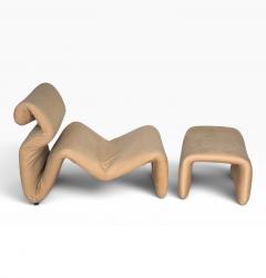 Etcetera Lounge Chair Ottoman by Jan Ekselius Sweden c 1970 - 4789425