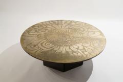 Etched Brass Coffee Table by Enviene M Barbara Parker 1965 - 2500748