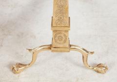 Etched Brass Federal Andirons - 3831042