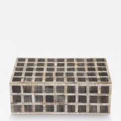 Etched Horn Grid Pattern Box - 3448313