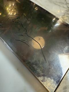 Etched Metal Box with Nude Line Figure - 4380144