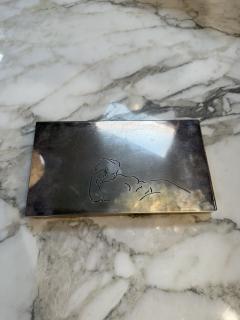 Etched Metal Box with Nude Line Figure - 4380146