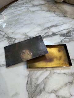 Etched Metal Box with Nude Line Figure - 4380148