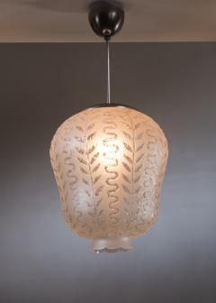 Etched frosted glass pendant - 3607266