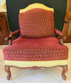 Ethan Allen French Louis XV Style Bergere or Marquis Lounge Chair by Ethan Allen a Pair - 2865822