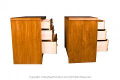 Ethan Allen Pair Modernist Ethan Allen Radius Bachelor Chest Dressers - 2954550