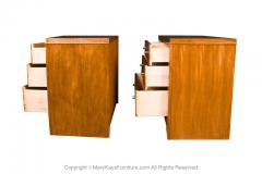 Ethan Allen Pair Modernist Ethan Allen Radius Bachelor Chest Dressers - 2954612