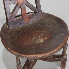 Ethiopian Carved Wood Jimma Chieftain Chair - 4289597