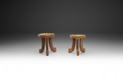 Ethiopian Style Stool with Scrolled legs Norway first half of the 20th century - 2848977