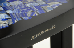 Etienne Allemeersch Coffee table in black resin and lapis lazuli by Etienne Allemeersch - 806250