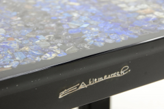 Etienne Allemeersch Coffee table in resin and lapis lazuli by E Allemeersch - 794546