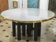 Etienne Allemeersch Dining table with round bones on resin by Etienne Allemeersch circa 1975 - 960113