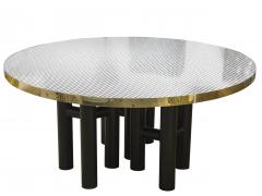 Etienne Allemeersch Dining table with round bones on resin by Etienne Allemeersch circa 1975 - 960115