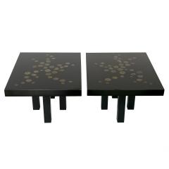 Etienne Allemeersch Pair of Etienne Allemeersch Pyrite Inlaid End Tables - 1275026