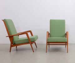 Etienne Henri Martin Pair of New Upholstered Etienne Henri Martin Lounge Chairs - 532526