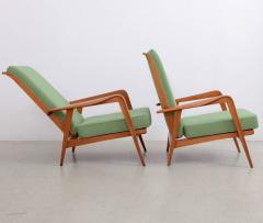 Etienne Henri Martin Pair of New Upholstered Etienne Henri Martin Lounge Chairs - 532527