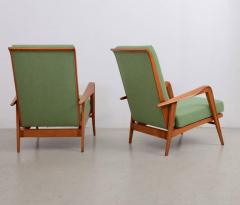 Etienne Henri Martin Pair of New Upholstered Etienne Henri Martin Lounge Chairs - 532528