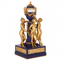 Etienne Maurice Falconet Antique French gilt bronze and lapis lazuli mantel clock after Falconet - 3943023