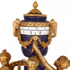 Etienne Maurice Falconet Antique French gilt bronze and lapis lazuli mantel clock after Falconet - 3943026