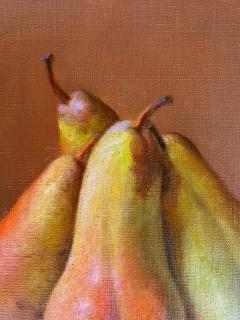 Ettore De Conciliis Italian Ettore de Conciliis Oil on Linen Painting Titled Pear and Knife  - 3772406