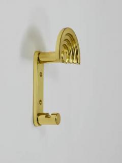 Ettore Sottsass 13x Ettore Sottsass Postmodern Brass Wall Coat Hooks 1985 Valli Valli Italy - 4070164