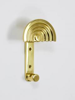 Ettore Sottsass 13x Ettore Sottsass Postmodern Brass Wall Coat Hooks 1985 Valli Valli Italy - 4070167