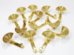 Ettore Sottsass 13x Ettore Sottsass Postmodern Brass Wall Coat Hooks 1985 Valli Valli Italy - 4070181