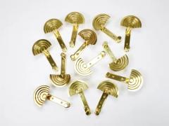 Ettore Sottsass 13x Ettore Sottsass Postmodern Brass Wall Coat Hooks 1985 Valli Valli Italy - 4070202
