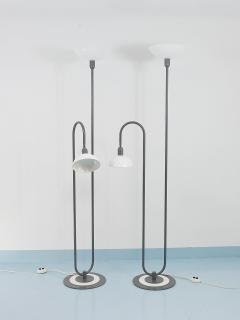 Ettore Sottsass 2 Postmodern 1980s Memphis Style Uplighter Floor Lamps Torchiere Italy 1980s - 4662530