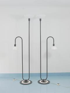 Ettore Sottsass 2 Postmodern 1980s Memphis Style Uplighter Floor Lamps Torchiere Italy 1980s - 4662540