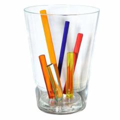Ettore Sottsass Attributed to Ettore Sottsass Glass Centerpiece Vase or Sculpture - 4197409