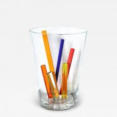Ettore Sottsass Attributed to Ettore Sottsass Glass Centerpiece Vase or Sculpture - 4222109