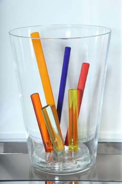 Ettore Sottsass Attributed to Ettore Sottsass Glass Centerpiece Vase or Sculpture - 4702757