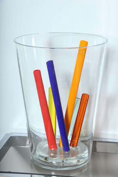 Ettore Sottsass Attributed to Ettore Sottsass Glass Centerpiece Vase or Sculpture - 4702758