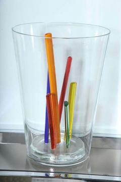Ettore Sottsass Attributed to Ettore Sottsass Glass Centerpiece Vase or Sculpture - 4702760