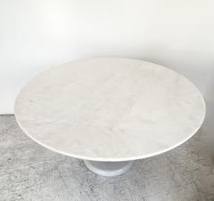 Ettore Sottsass ETTORE SOTTSASS WHITE AND BLACK ROUND MARBLE DINING TABLE LOTO ROSSO POLOTRONOVA - 4448320