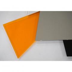 Ettore Sottsass Ettore Sottsass 2007 Geometric Prism Black White Orange Mirror for Glas Italia - 636248