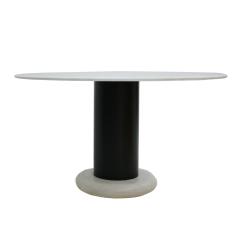 Ettore Sottsass Ettore Sottsass Carrara Marble And Black Lacquered Steel Loto Table Italy 60s - 863766
