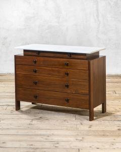Ettore Sottsass Ettore Sottsass Chest of Drawers mod CS 108 for Poltronova Wood Marble 1964 - 4688452