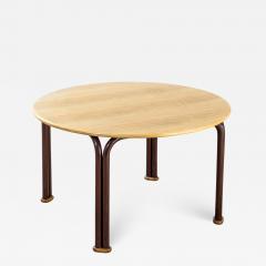 Ettore Sottsass Ettore Sottsass Dining Table for Casa Nova with Round Wooden Top - 2522342