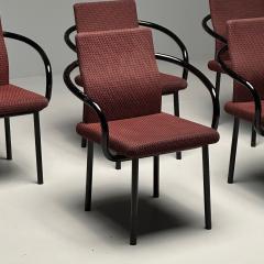 Ettore Sottsass Ettore Sottsass Knoll Mid Century Modern Mandarin Armchairs Italy 1990s - 3549585