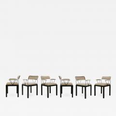 Ettore Sottsass Ettore Sottsass Model Lodge Italian 1986 Set of Six Chairs - 1973297